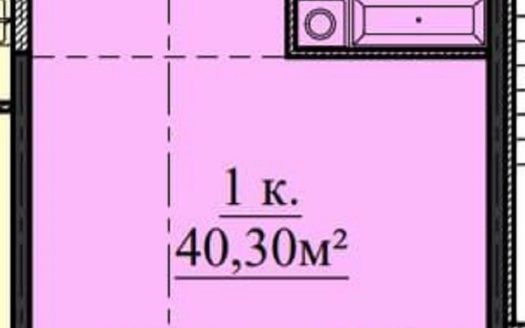 Продам квартиру 40.3 кв. м., 13/25, новый дом, жк Sea View.