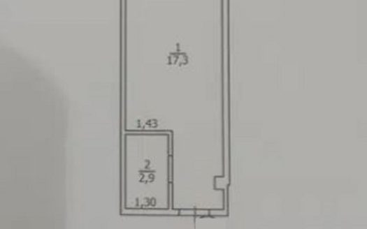 Продам квартиру-студию 20.2 кв.м., 7/9, новый дом, жк Дом на Боровского.