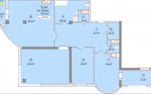 Продам квартиру 145 кв. м., 13/24, новый дом, жк Aqua Marine.