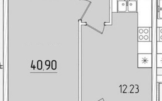 Продам квартиру 40.9 кв.м., 6/24, новый дом, жк 67-я Жемчужина.
