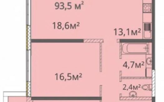 Продам квартиру 93 кв. м., 6/25, новый дом, жк Оскар.