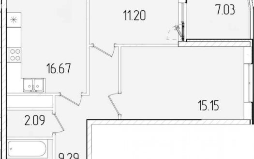 Продам квартиру 65 кв.м., 9/24, новый дом, жк 63-я Жемчужина.