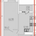 Продам квартиру 47 кв. м., 14/24, новый дом, жк 65-я Жемчужина. — фото 3