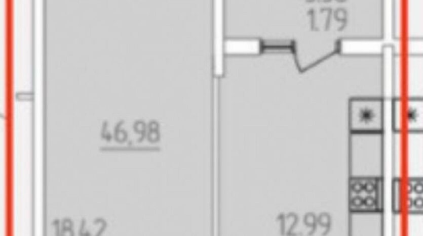 Продам квартиру 47 кв. м., 14/24, новый дом, жк 65-я Жемчужина. — фото 3