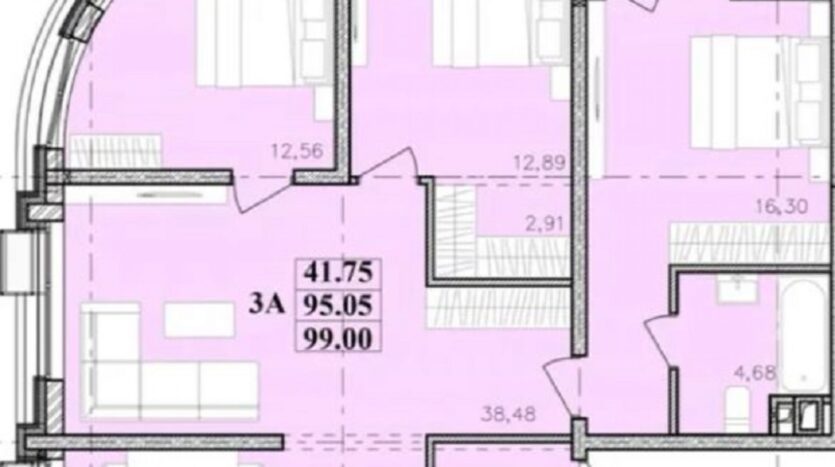 Продам квартиру 99 кв. м., 23/24, новый дом, жк Modern. — фото 2