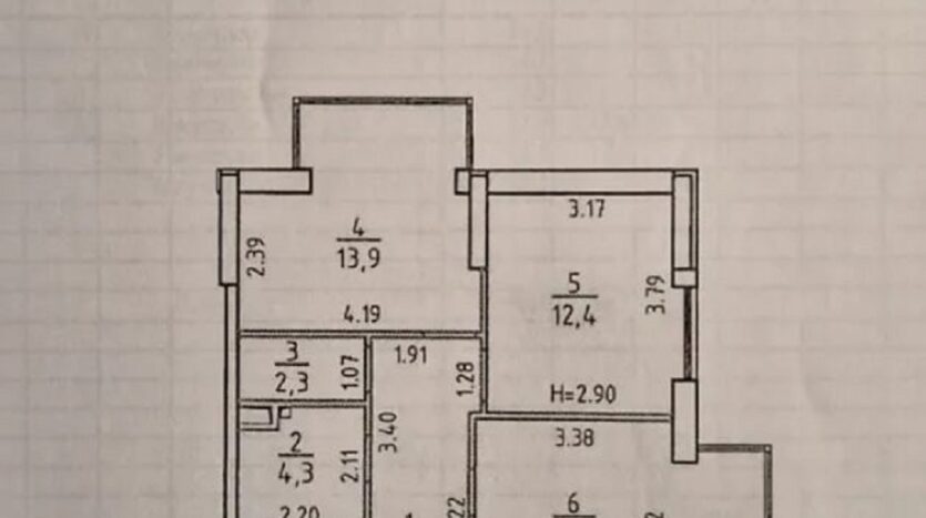 Продам квартиру 59.8 кв.м., 9/10, новый дом, жк Бисквитный. — фото 5