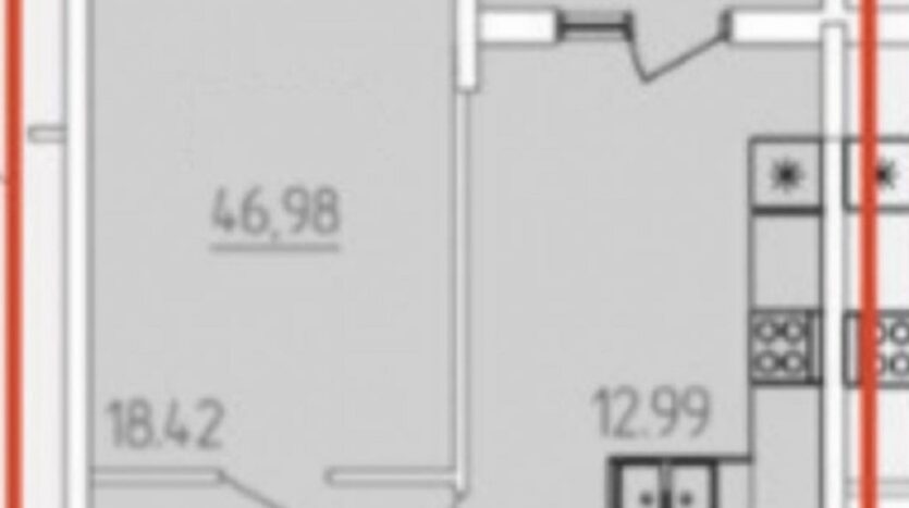 Продам 1 кімнатну квартиру в новому будинку в ЖК 65-а Перлина — фото 9