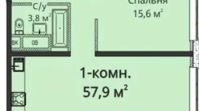 Продам квартиру 57.9 кв. м., 25/25, новый дом, жк Sea View. — фото 7