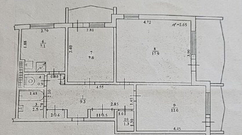 Продам квартиру 68.3 кв. м., 2/16, ул. Марсельская/Семена Палия. — фото 15