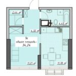Продам 1 кімнатну квартиру в новому будинку в ЖК Атмосфера — фото 6