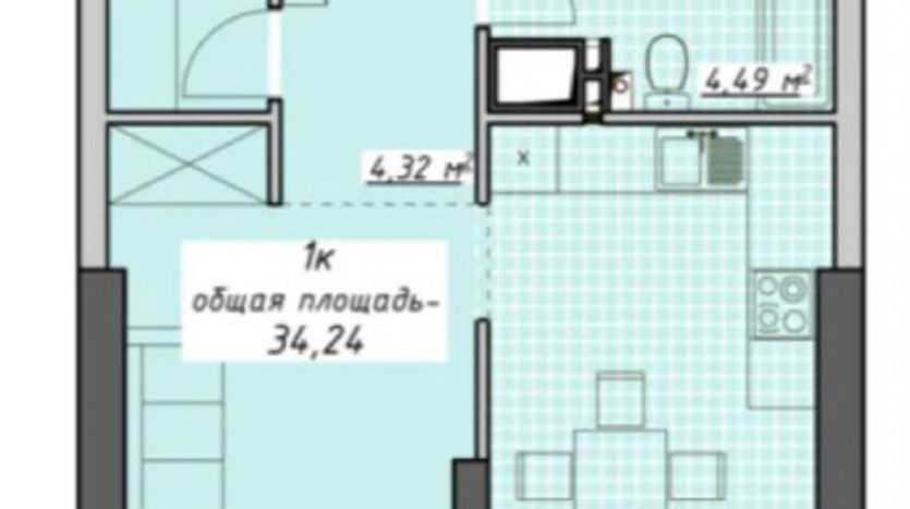 Продам 1 кімнатну квартиру в новому будинку в ЖК Атмосфера — фото 6