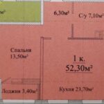 Продам квартиру 52.3 кв. м., 13/24, новый дом, жк Альтаир-3. — Головне фото
