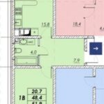 Продам квартиру 51.9 кв.м., 9/16, новый дом, жк Прохоровский Квартал. — фото 4