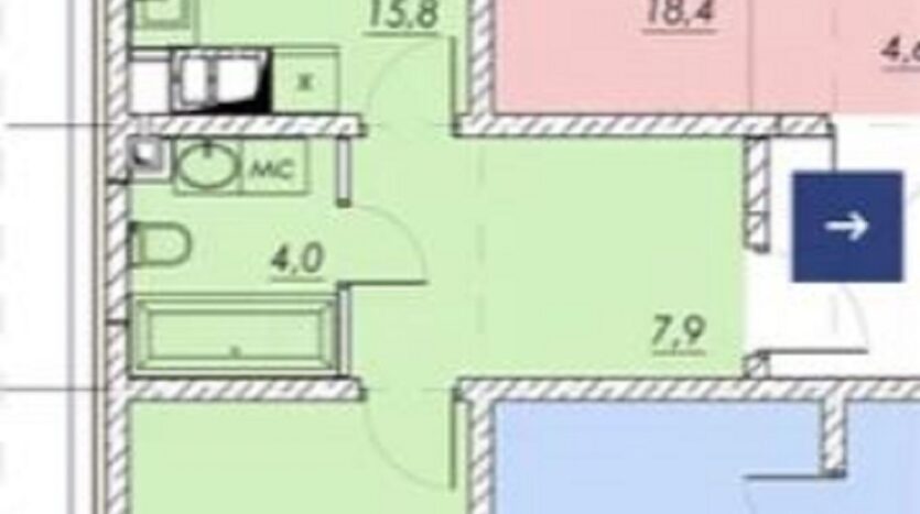 Продам квартиру 51.9 кв.м., 9/16, новый дом, жк Прохоровский Квартал. — фото 4